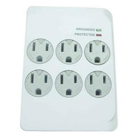 MASTER ELECTRONICS White 6 Power Outlet Surge Tap 148063